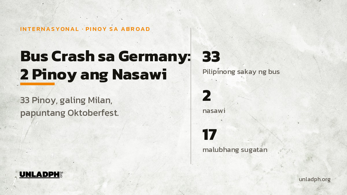 Bus Crash sa Germany: 2 Pinoy Patay Papuntang Oktoberfest