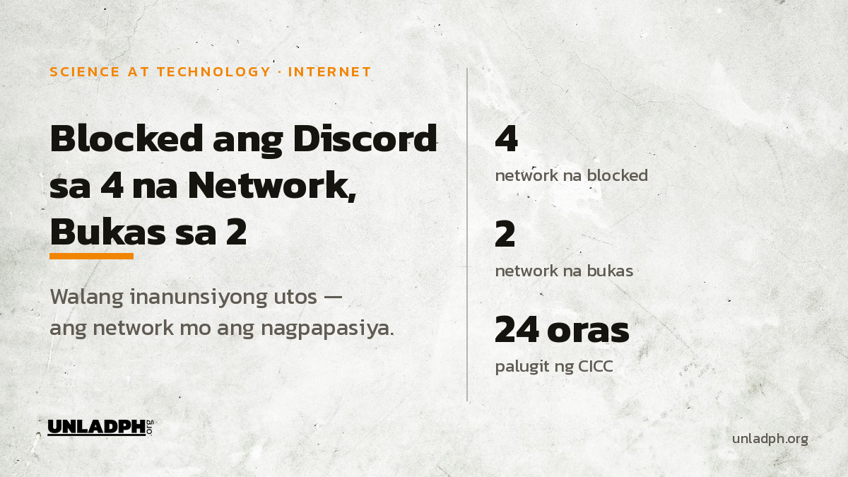 Discord sa PH: Blocked sa 4 Network, Bukas sa 2