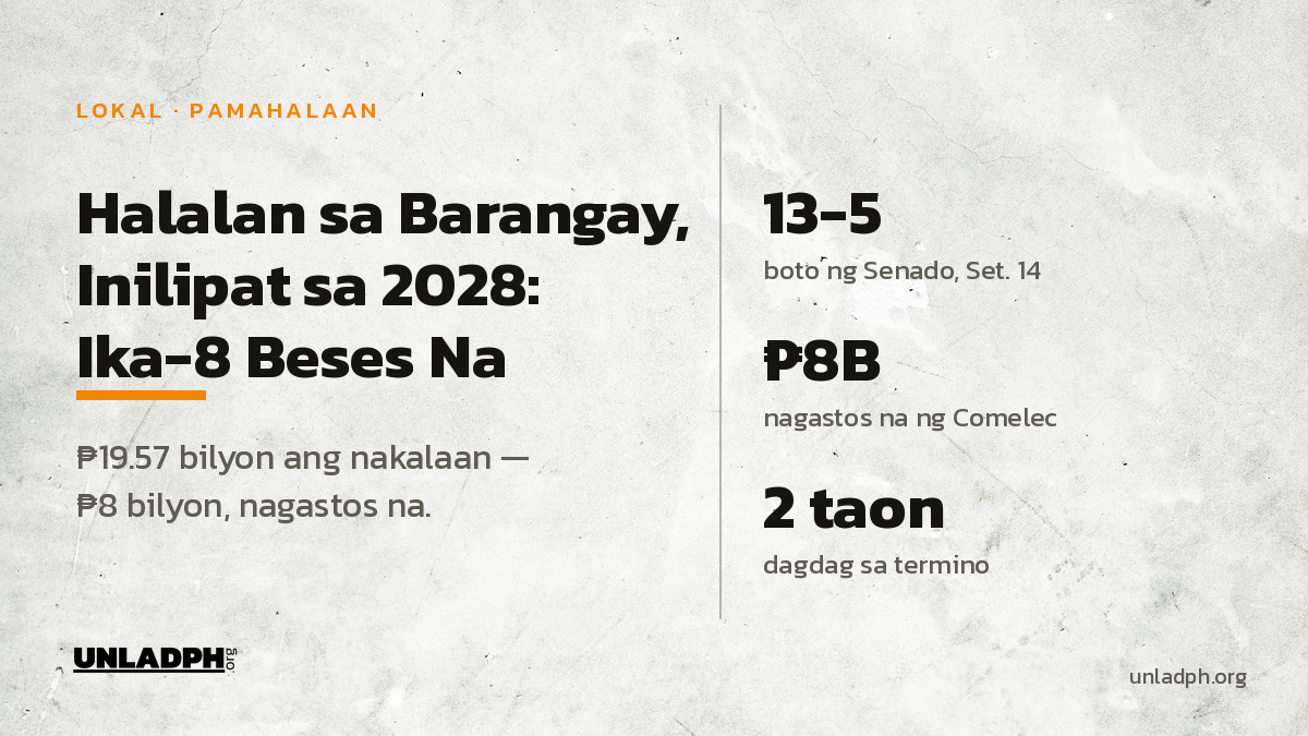 Halalan sa Barangay 2026: Bakit Inilipat sa 2028?