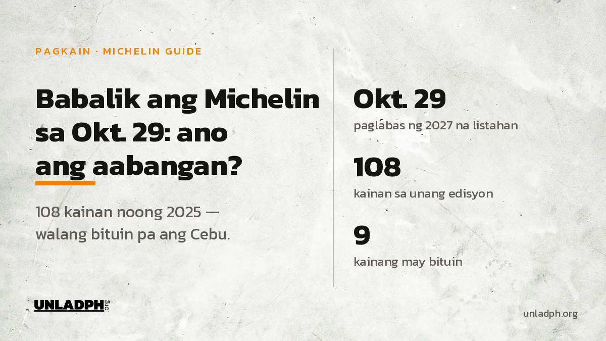Michelin Guide PH 2027: Ano ang Aabangan sa Okt. 29