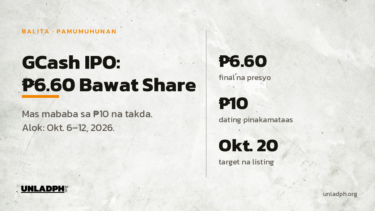 GCash IPO: ₱6.60 Bawat Share, Mas Mababa sa ₱10 na Takda