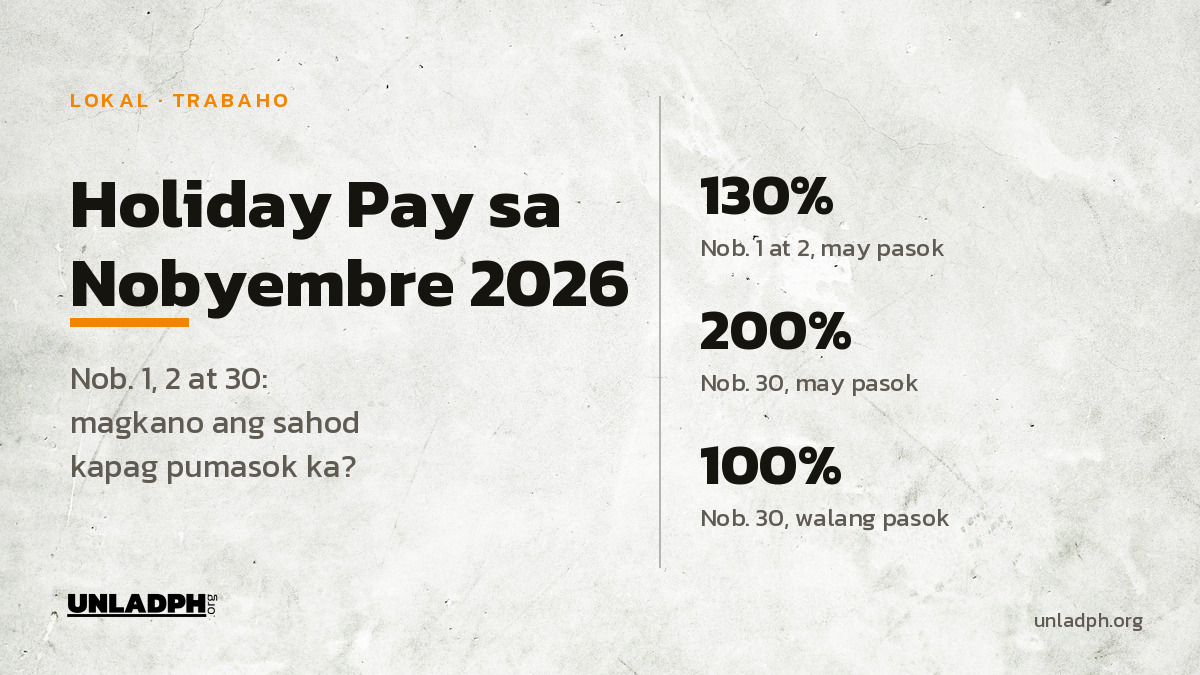 Holiday Pay sa Nobyembre 2026: Magkano ang Sahod Mo?