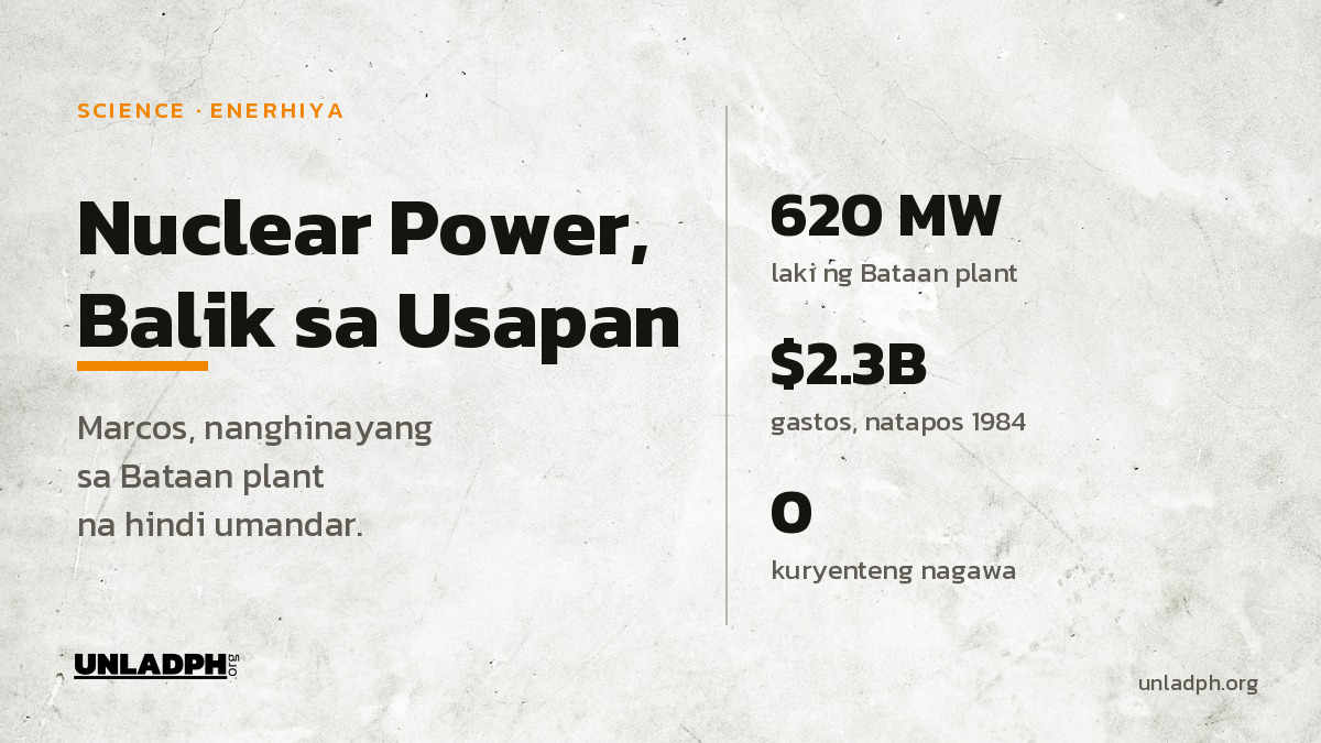 Nuclear Power: Marcos, Nanghinayang sa Bataan Plant