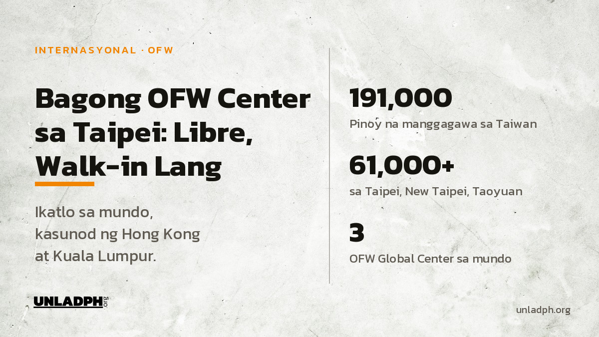 OFW Global Center sa Taipei: Ano ang Libre Dito?