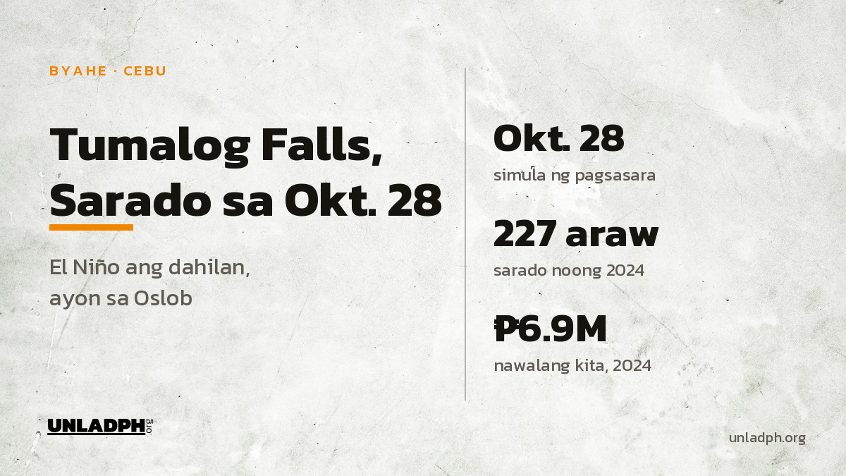 Tumalog Falls, Sarado Mula Okt. 28: Gabay sa Oslob Trip